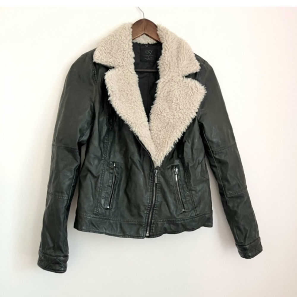 Zara Brown Faux Leather Jacket